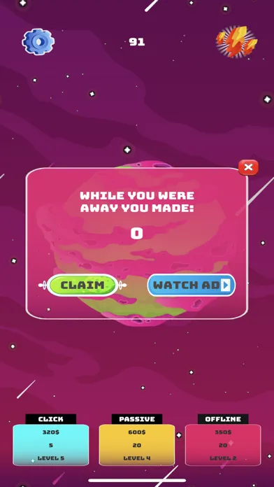 ภาพหน้าจอของ Astro Clicker